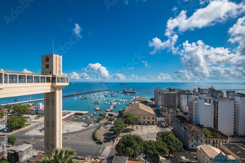 View from Lacerda Elevator on Pelourinho in Salvador, Brazil