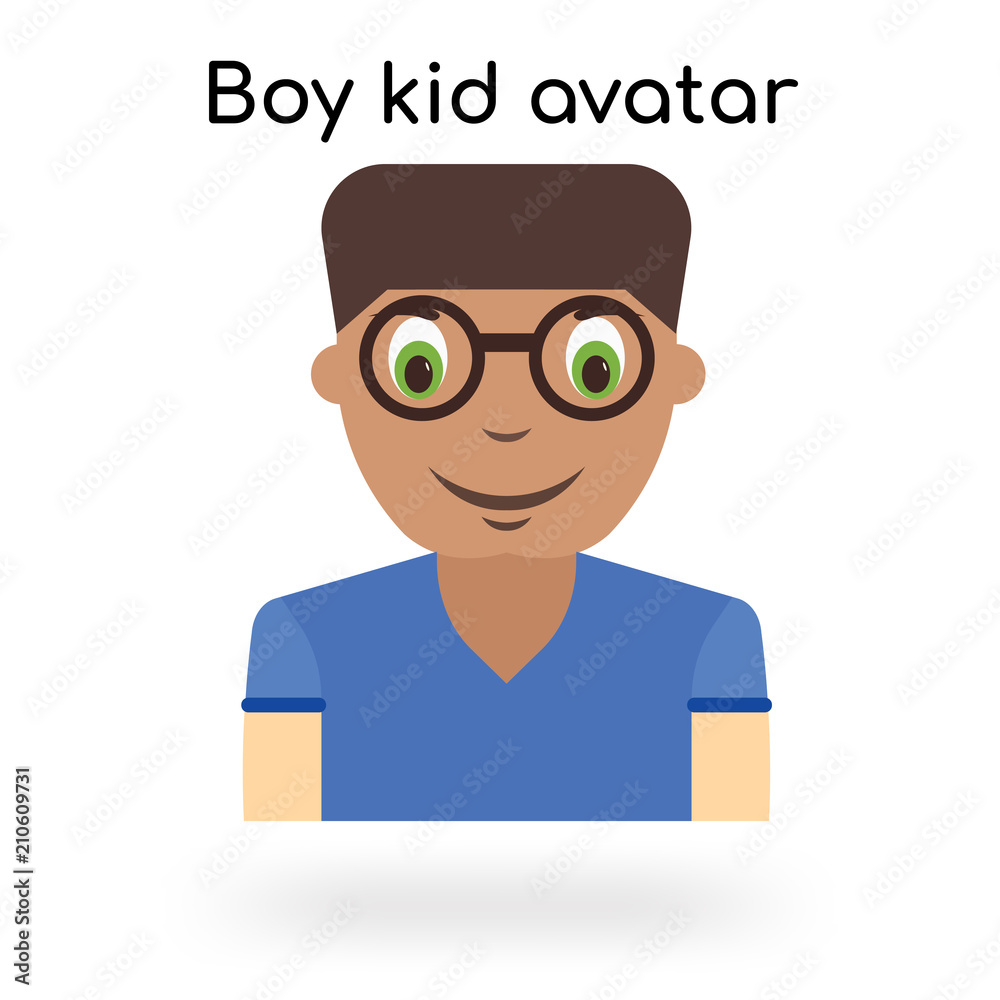 Boy kid avatar icon vector sign and symbol isolated on white background, Boy kid avatar logo concept Boy kid avatar icon vector sign and symbol isolated on white background, Boy kid avatar logo concept