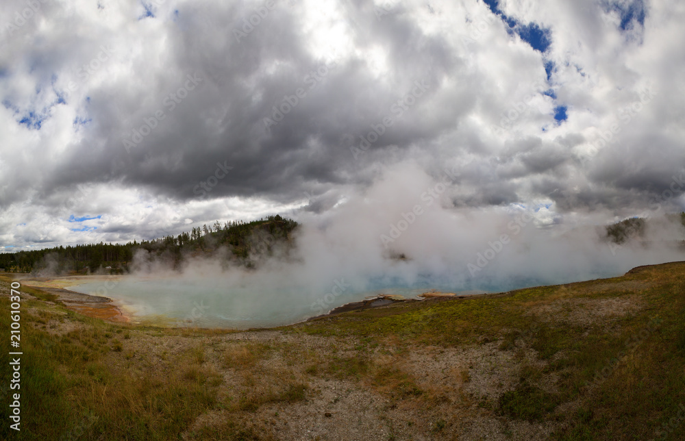 Grand Prismatic Spring, Midway Geyser Basin, Yellowstone National Park Grand Prismatic Spring, Midway Geyser Basin, Yellowstone National Park