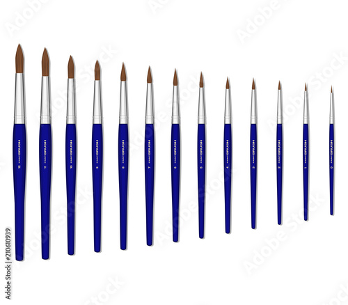 set of paint brush on transparent background