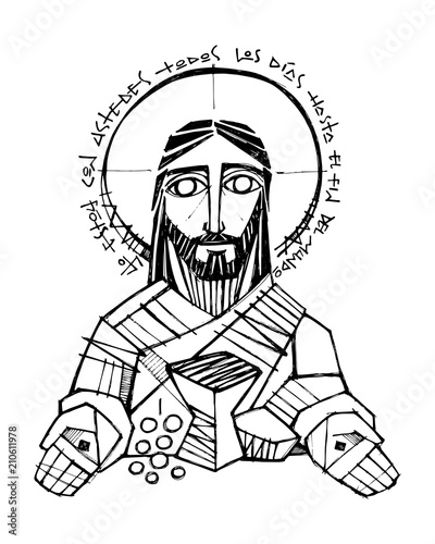 Jesus Christ and Eucharist symbols