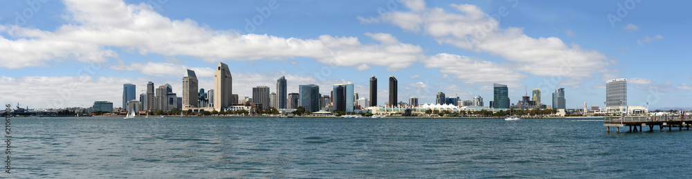Panoramic view of San Diego skyline