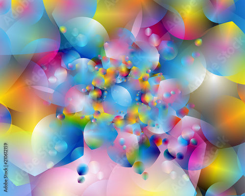 Abstract vector background composed of simple elements