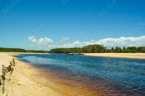 Fototapeta Naklejka Na Ścianę i Meble -  Calm river - Beautiful Bahia landscape (Ponta do Corumbau - Bahia - Brazil)