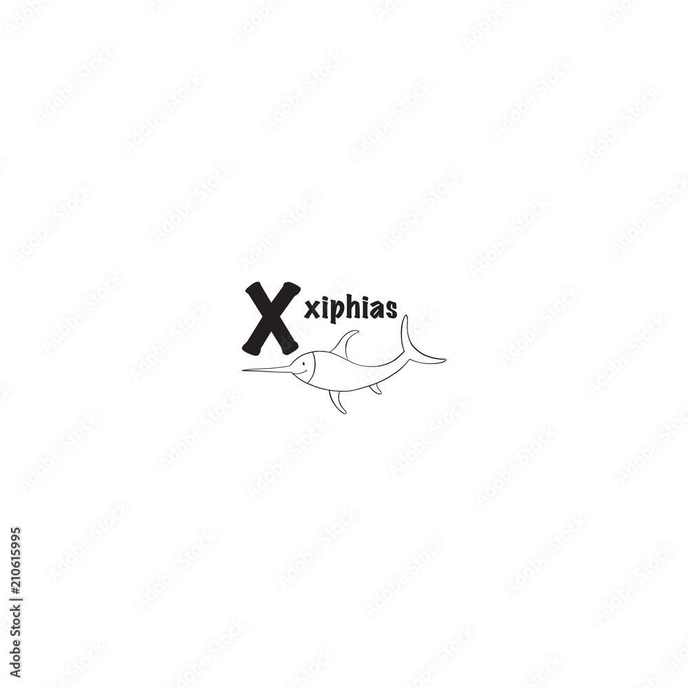Xiphias coloring page