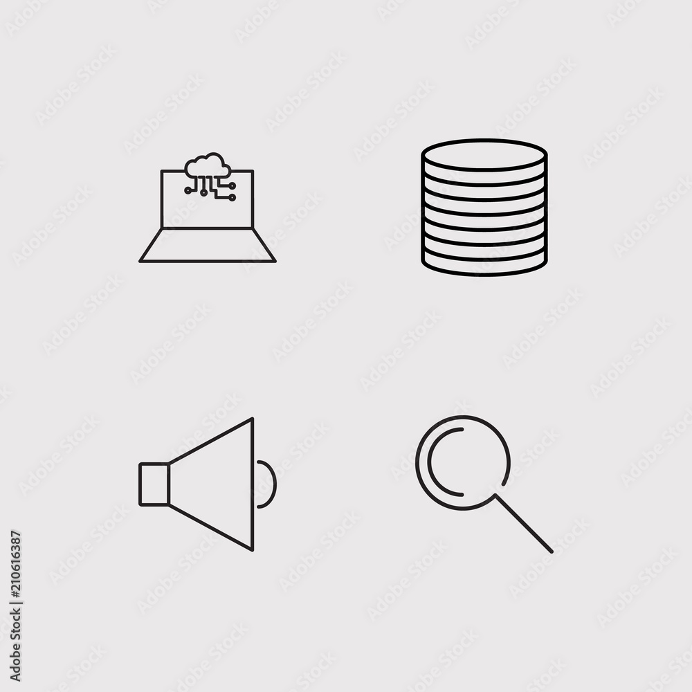 Web simple linear icons set. Outlined vector icons Web simple linear icons set. Outlined vector icons