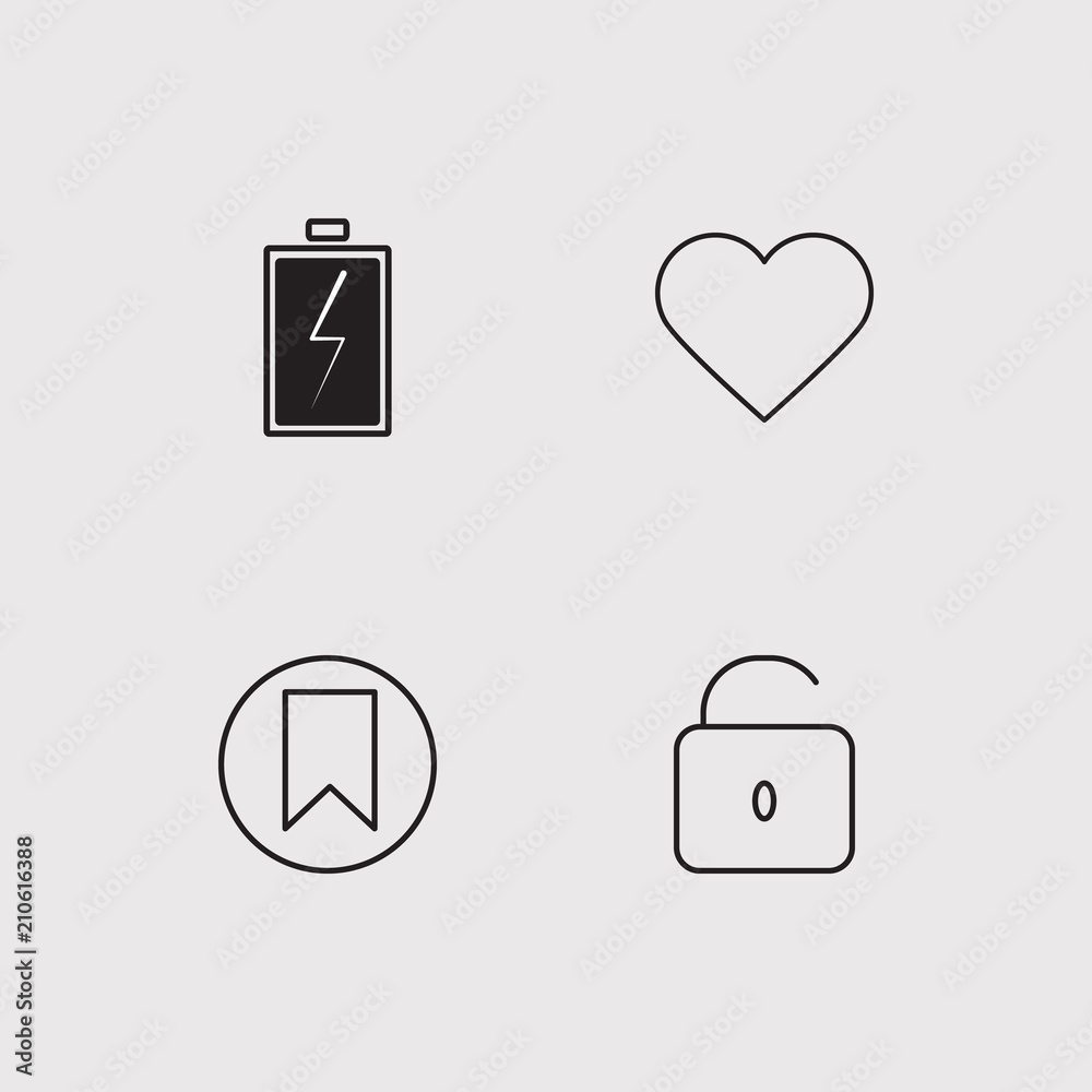 Web simple linear icons set. Outlined vector icons Web simple linear icons set. Outlined vector icons