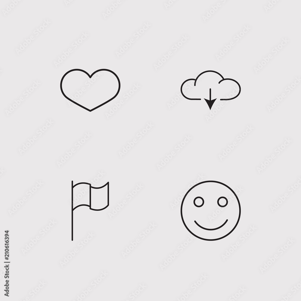 Web simple linear icons set. Outlined vector icons Web simple linear icons set. Outlined vector icons