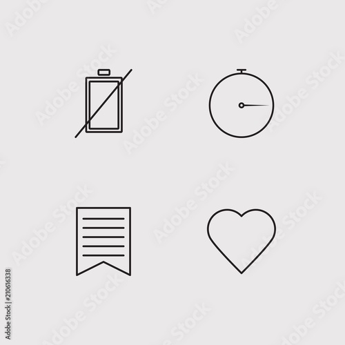 Web simple linear icons set. Outlined vector icons