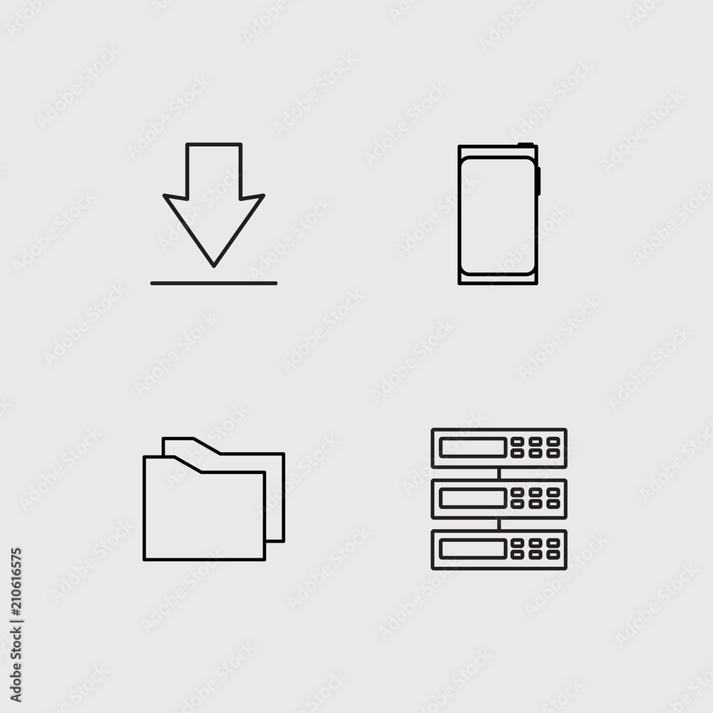 Data Analytics simple linear icons set. Outlined vector icons Data Analytics simple linear icons set. Outlined vector icons