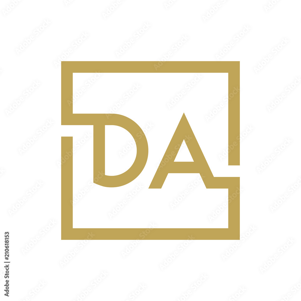 two letter logo line square DA TO DZ two letter logo line square DA TO DZ