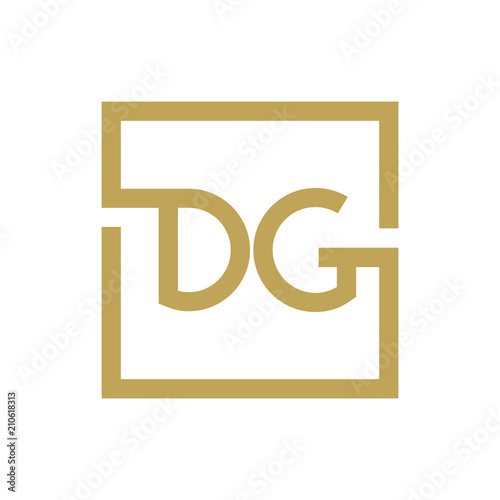 two letter logo line square DA TO DZ