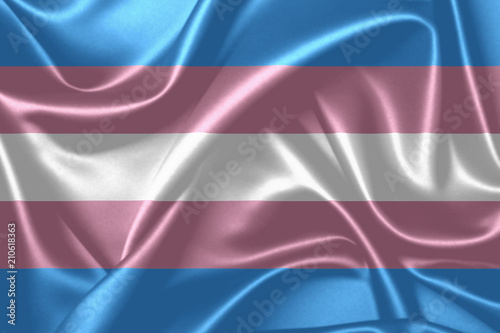 Illustration of a transgender pride flag. 