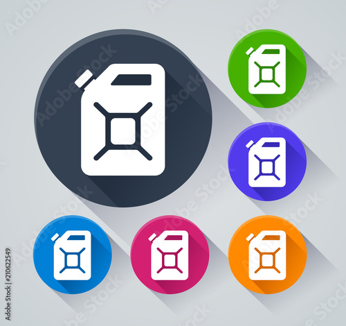 jerrycan circle icons with shadow