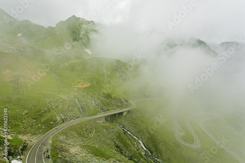 Extreme roads in the Carpathian Mountains 