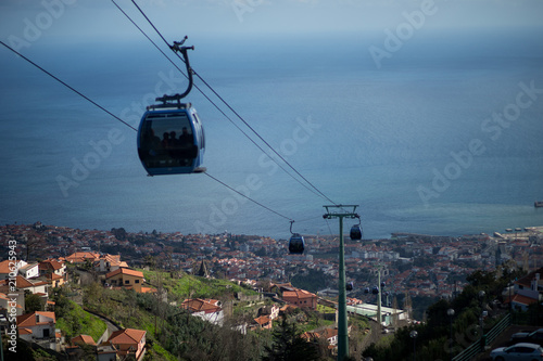 Cable car to Monte at Funchal, Madeira Island Portugal