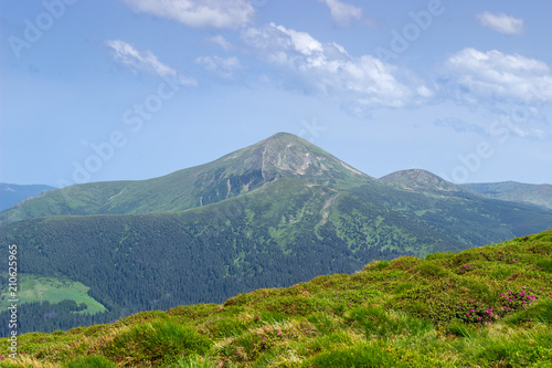 Mountain peak Hoverla in the Eastern Carpathians, Ukraine