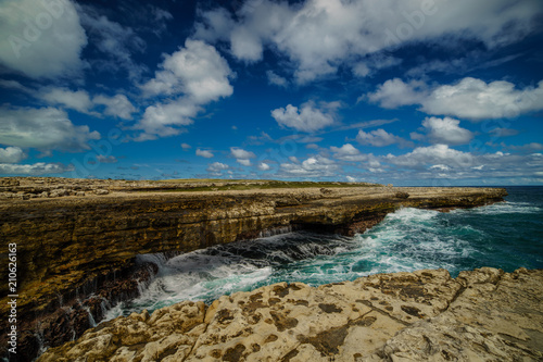 Devil's Bridge bay - Caribbean tropical sea - Antigua and Barbuda