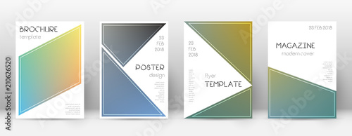 Flyer layout. Triangle classy template for Brochure, Annual Report, Magazine, Poster, Corporate Presentation, Portfolio, Flyer. Bewitching color transition cover page.