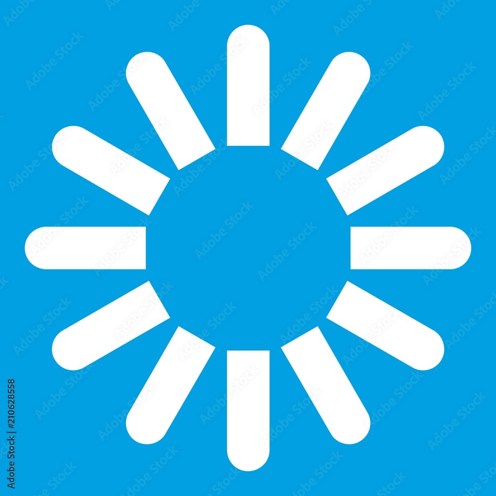 Sign download icon white isolated on blue background vector illustration Sign download icon white isolated on blue background vector illustration