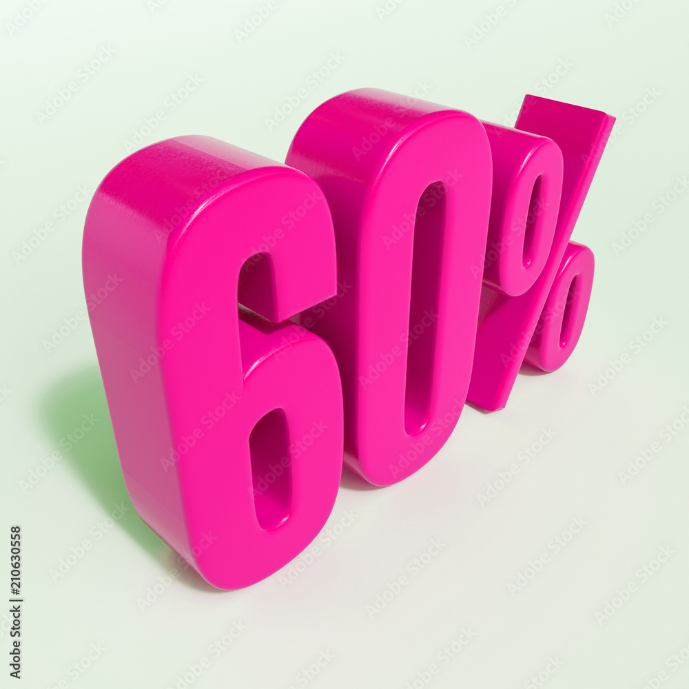 60 Percent Pink Sign 60 Percent Pink Sign