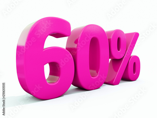 60 Percent Pink Sign