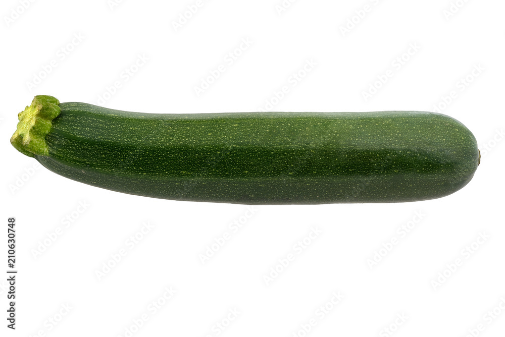 Fresh green zucchini, top wiew, isolated on white background Fresh green zucchini, top wiew, isolated on white background