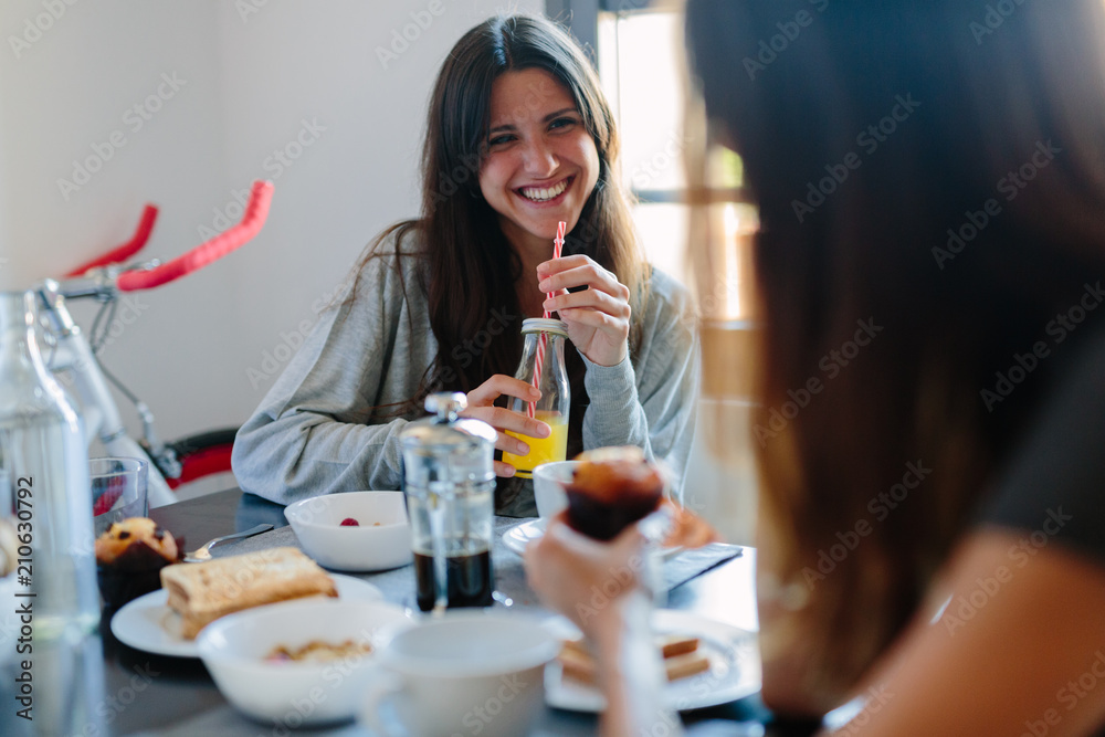Two friends at home Two friends at home