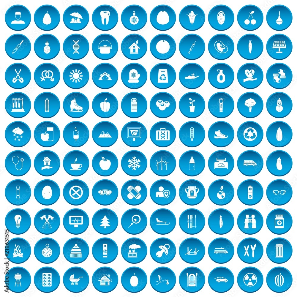 100 child health icons set in blue circle isolated on white vector illustration 100 child health icons set in blue circle isolated on white vector illustration