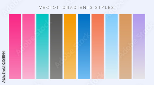 modern set of simple gradients set