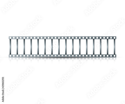 Realistic metal stair on the white background. Vector eps 10.
