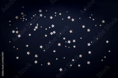 Decorative stars on a dark blue background. The Night Sky Concept