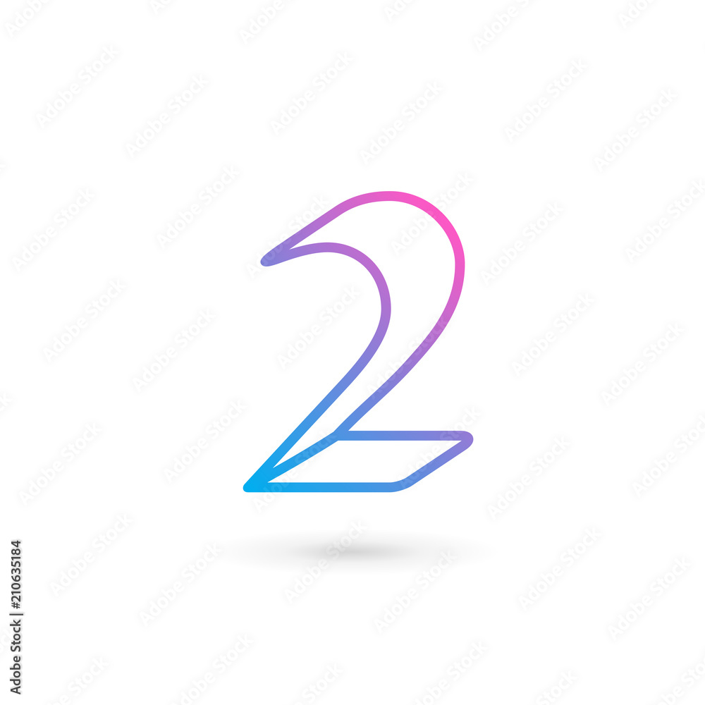 Number 2 logo icon design template elements Number 2 logo icon design template elements