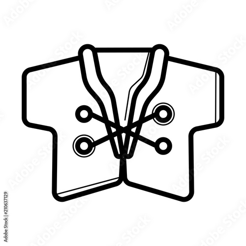 vector icon hockey, rugby, baseball uniform shirt and jacket