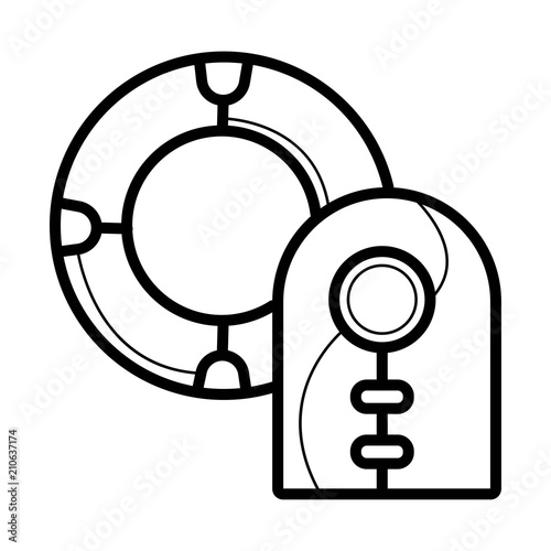 Life ring icon vector