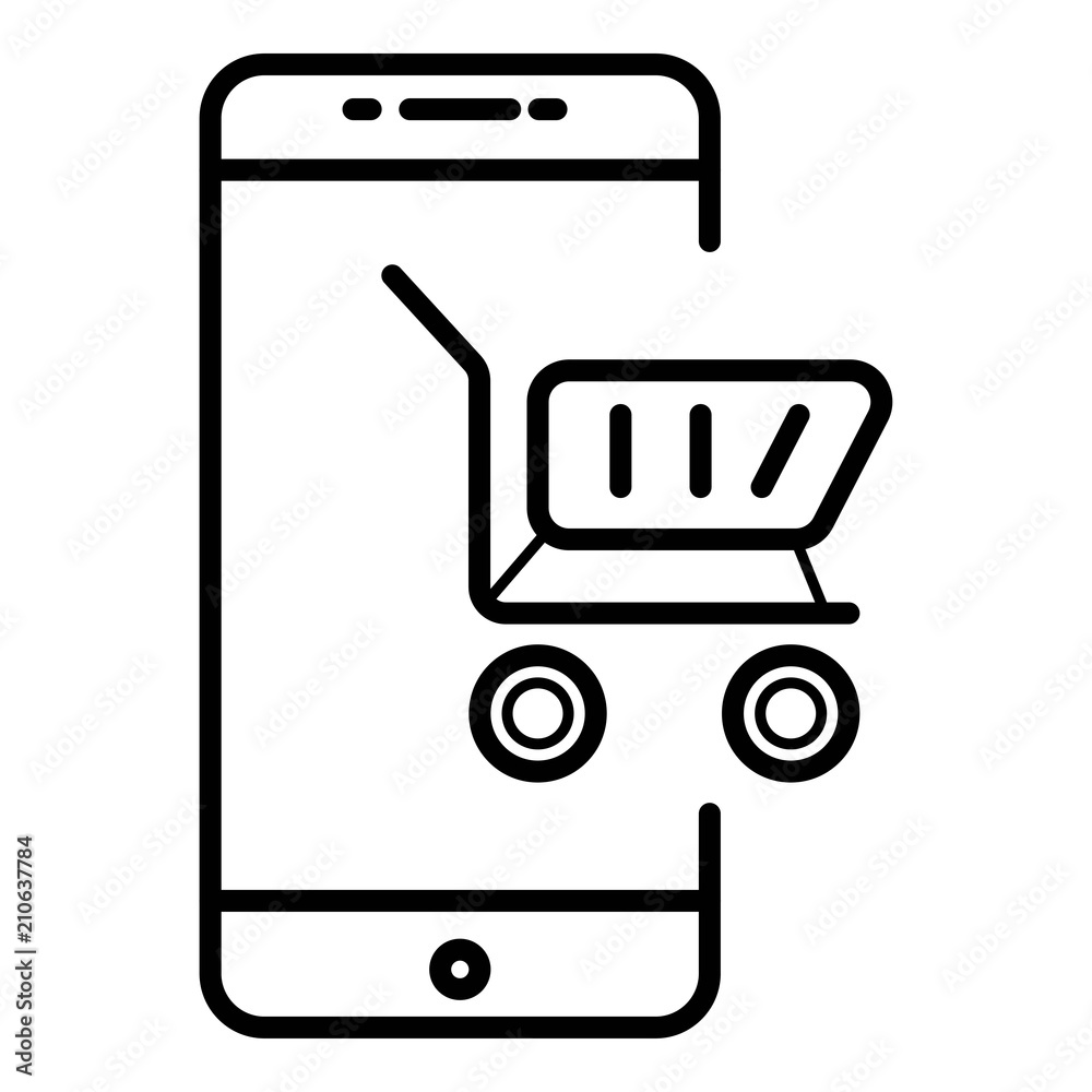 icon e commerce, buying phone icon e commerce, buying phone