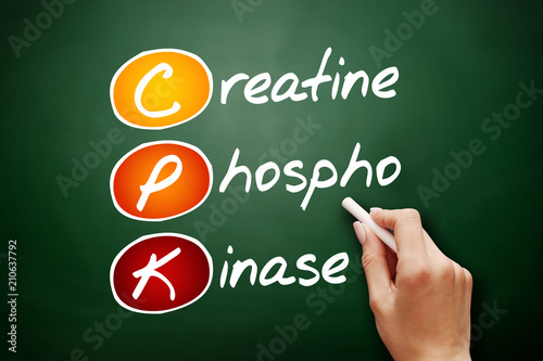 CPK - creatine phosphokinase acronym, concept on blackboard photo