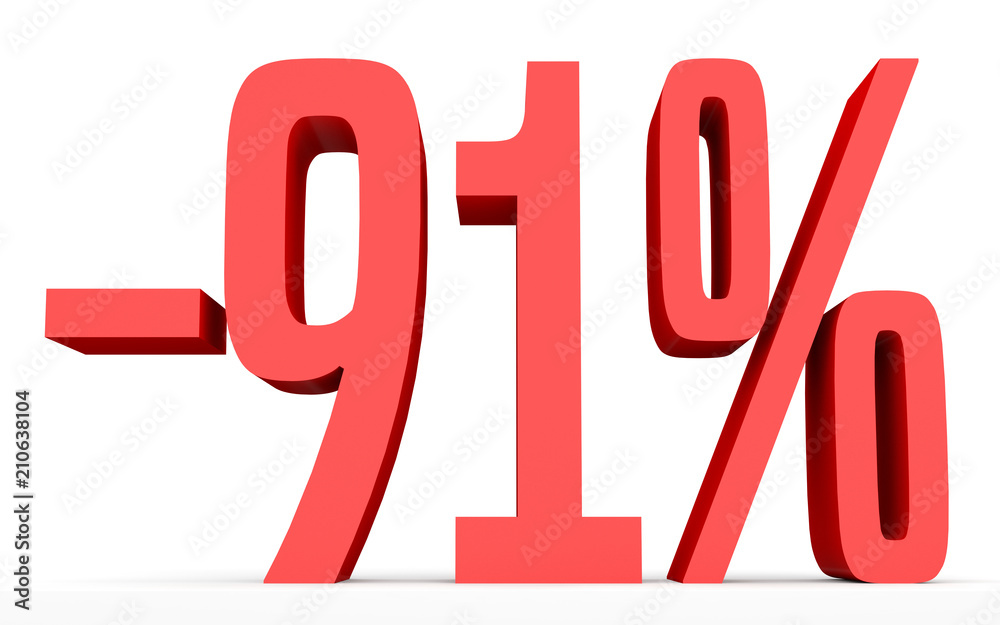 Minus ninety one percent. Discount 91 %. Minus ninety one percent. Discount 91 %.