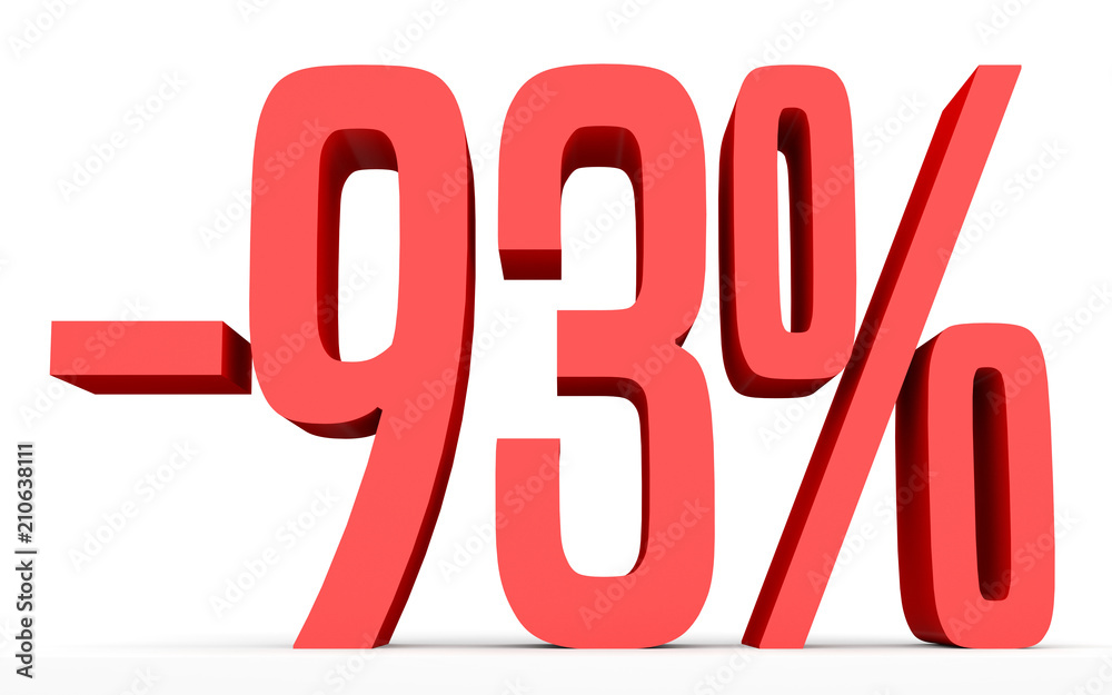 Minus ninety three percent. Discount 93 %. Minus ninety three percent. Discount 93 %.