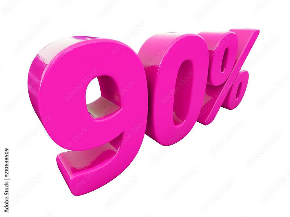 90 Percent Pink Sign 90 Percent Pink Sign