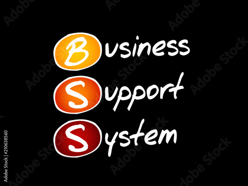 BSS - Business Support System, acronym concept background photo