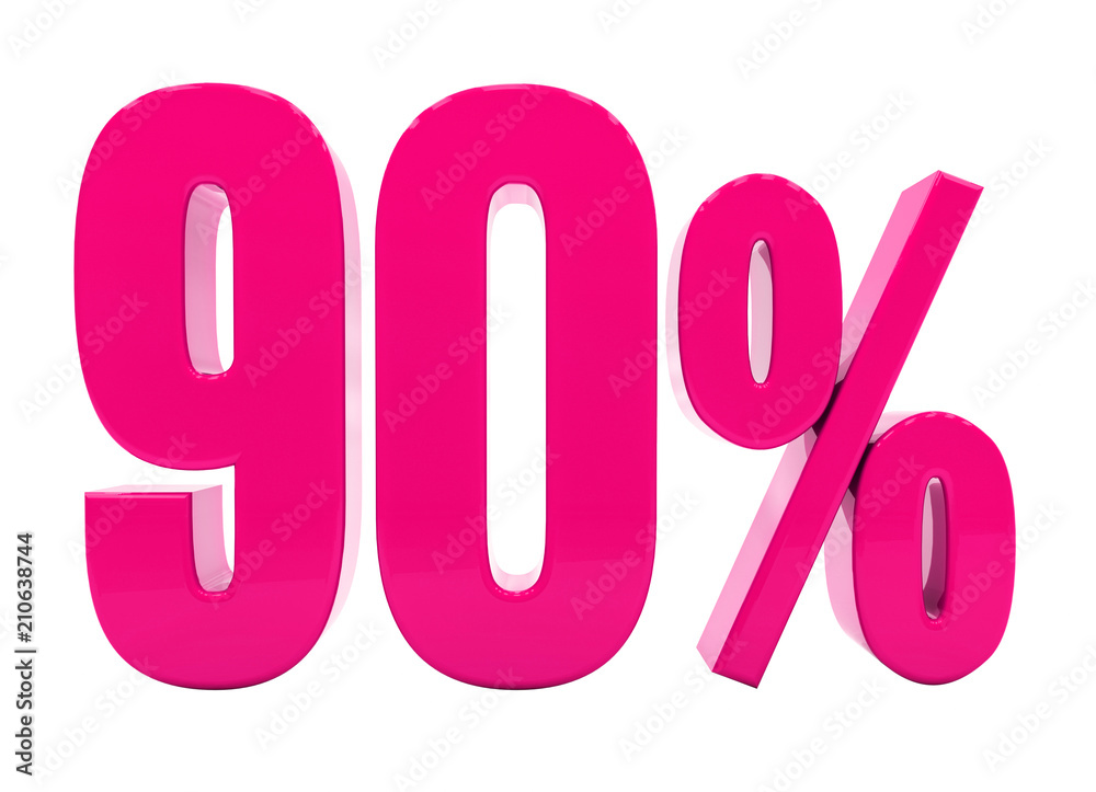 90 Percent Pink Sign 90 Percent Pink Sign