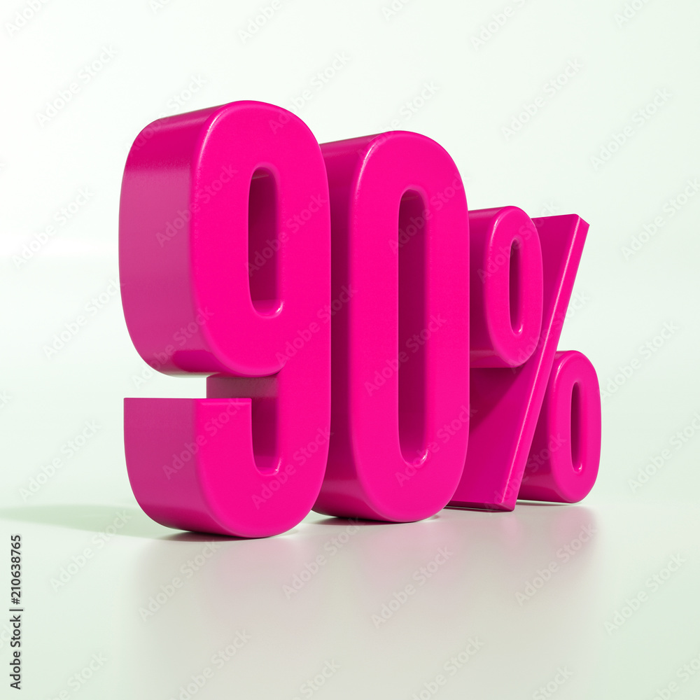 90 Percent Pink Sign