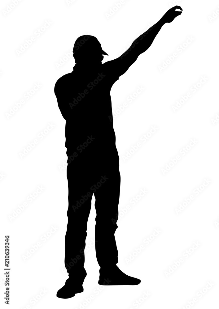 Fighting young street football fans against a white background Fighting young street football fans against a white background