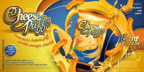 Cheese puffs ads