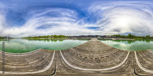 A Spherical 360 degrees seamless panorama view in equirectangular projection, panorama of natural landscape in Germany. VR content