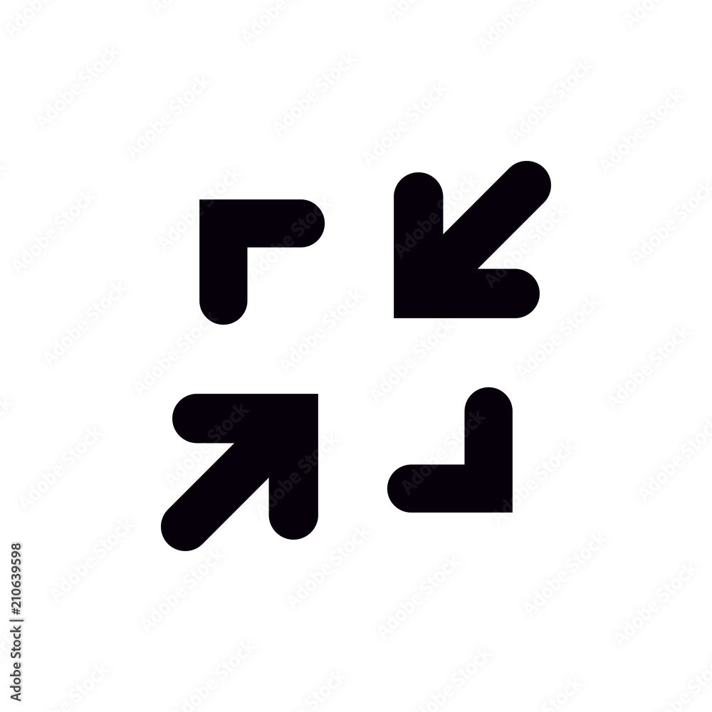 Arrow minimise vector icon Arrow minimise vector icon