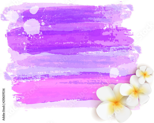 Brushed backgrounds with flowers. Purple colored.