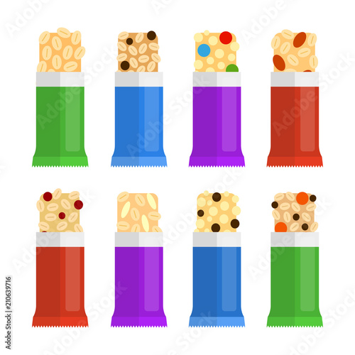 Granola bars set.