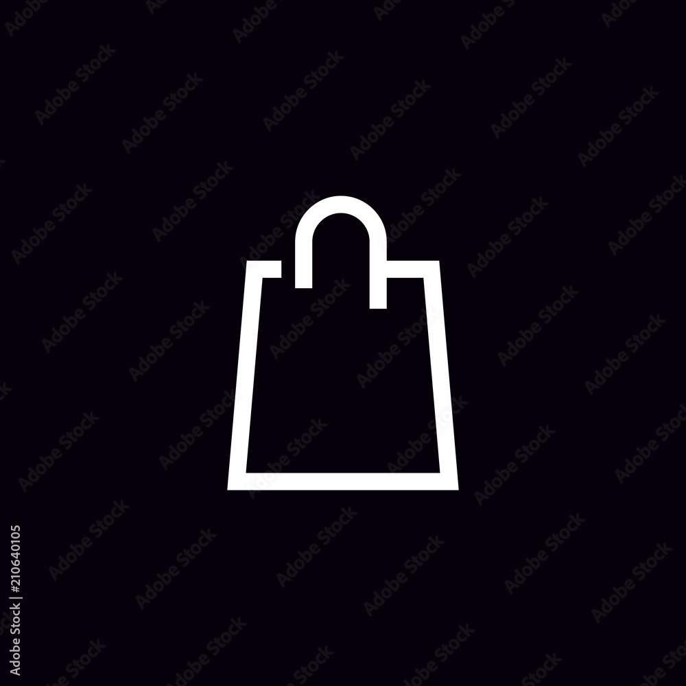 Shopping bag vector icon Shopping bag vector icon